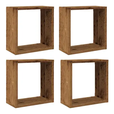 (old wood, x x cm/ pcs) vidaXL Wall Shelves Floating Rack Display Shelf Bookshelf Engineered Woo