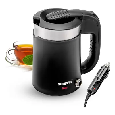 Geepas 500ml Stainless Steel Compact Travel Electric Kettle, Black