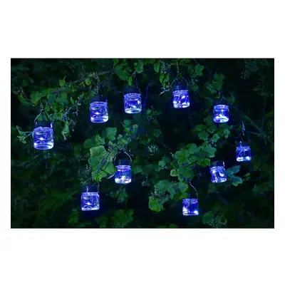 Pearlescent Iridescent Firefly Opal Jar String Lights Solar LED Garden