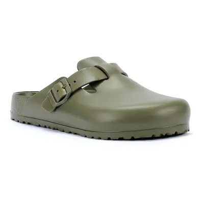 (Green, 9.5 (Adults')) Birkenstock Boston EVA Men's Khaki Clogs