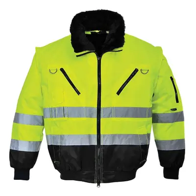 (L, Yellow/Black) Portwest Mens PJ50 Hi-Vis In Jacket