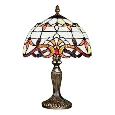 (Aura Tiffany Style) BELOFAY Tiffany Lamps, Stained Glass Handmade Tiffany Vintage Bedside Table