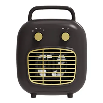 (Black, UK) 800W PTC Ceramic Space Heater with Human Sensor, Low Noise, Fast Heating, Tip-Over &