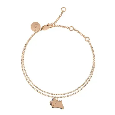 Radley 18ct Rose Gold Plated Double Jumping Dog Stone Edging Bracelet RYJ3154S