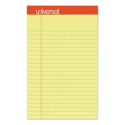 Universal Perforated Edge Writing Pad Narrow Rule x Canary Sheet Dozen