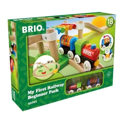 BRIO My First Railway Beginner Wooden Railway Train Set - Toddler Toy for Kids Months Up