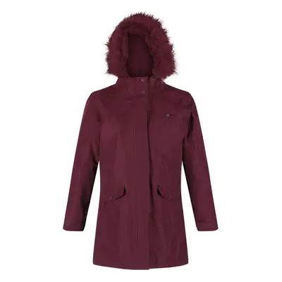 (14 UK, Dark Burgundy) Regatta Womens/Ladies Serleena II Faux Fur Insulated Winter Parka