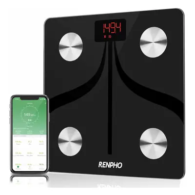 RENPHO Smart Bluetooth Body Fat Scale USB Rechargeable Digital Bathroom Scale w/iOS & Android ap