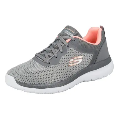 (6 UK, Grey/Coral) Skechers Womens/Ladies Bountiful Quick Path Plain Trainers