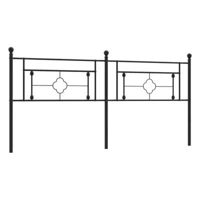 (black, cm) vidaXL Metal Headboard Bedroom Home Decorative Bed Header Metal Bed Headboard