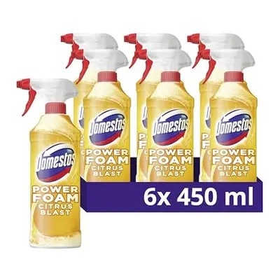 Domestos Power Foam Citrus Blast Upside Down Spray bleach-free toilet & bathroom cleaner ? elimi