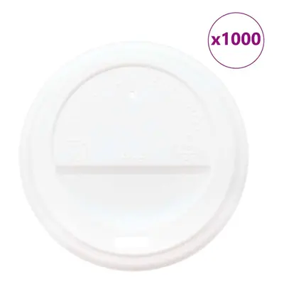 (80 mm) vidaXL Paper Coffee Cup Lids Coffee Disposable Cup Lids pcs White Plastic