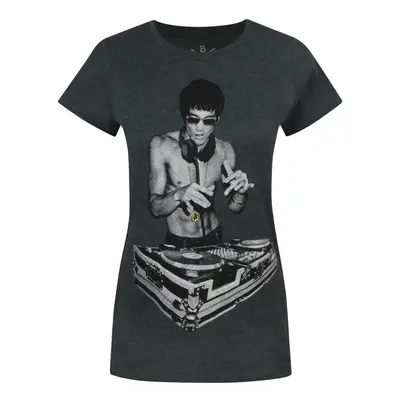 Avengers Womens/Ladies Bruce Lee Gung Fu Scratch Charcoal T-Shirt