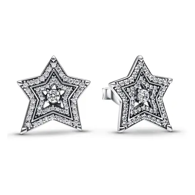 Pandora Celestial Asymmetric Star Stud Earrings 292415C01