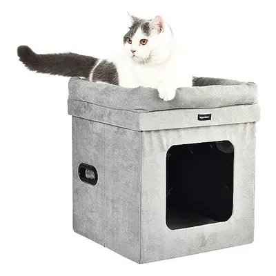 Amazon Basics Collapsible Cat House, Grey, x x cm