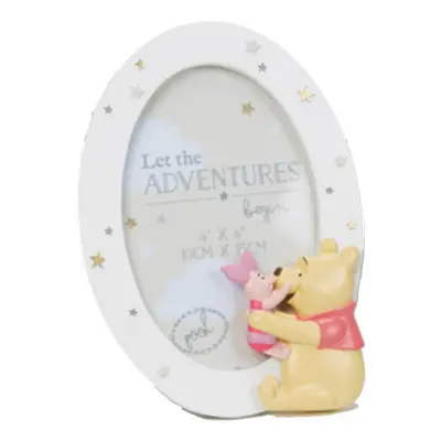 Disney Magical Beginnings Oval 3D Photo Frame Winnie The Pooh & Piglet- 4" x 6"