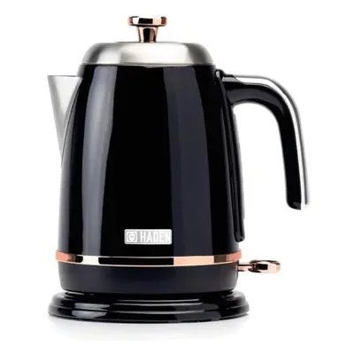 (Black) Electric Kettle - 1.7L Cordless Kettle - 3KW Rapid Boil - Stainless steel kettle with si