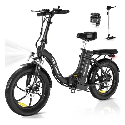 (Black) HITWAY Electric Bike 20" Fold Bike, Ebike Citybike