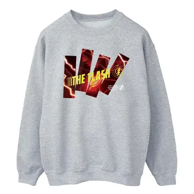 (L, Sports Grey) DC Comics Mens The Flash Pillars Sweatshirt