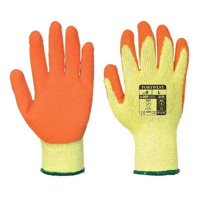 12 Pairs Portwes Latex Work Gloves A150 S-Xxl Black Orange Green (Large, Orange)