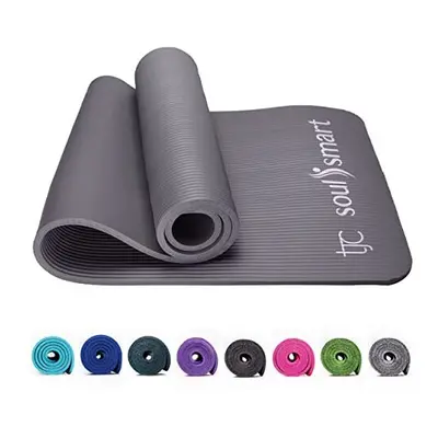 TJC Yoga Mat Non-Slip NBR - 10MM Thickness, Exercise Mat for Home Gym, Eco Friendly Training Mat