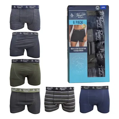 (M) Original Penguin Mens Boxer Trunks 6X Pack