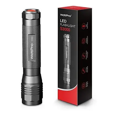 WdtPro High-Powered LED Torch S3000, Super Bright Torch Flashlight with Modes, IP67 Waterproof Z