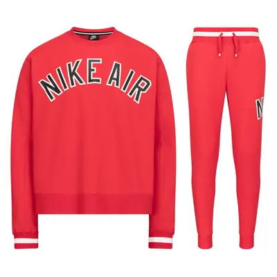 (Small) Nike Air Crew Neck Tracksuit Set Red