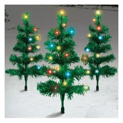 4Pc Christmas Tree Stakes Lights Led Decor for Garden Outdoor