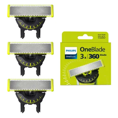 OneBlade 360-Innovation Authentic Replacement Blades, for OneBlade Hybrid Electric Shaver & Trim