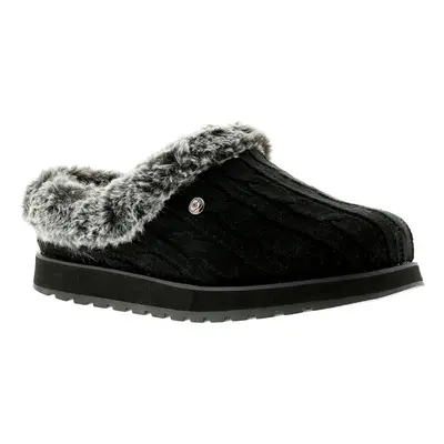 (3 (Adults')) Skechers Keepsakes Ice Angel Womens Ladies Mule Slippers Black