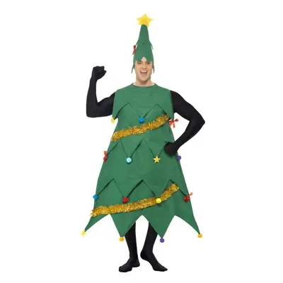 New Deluxe Christmas Tree Adult Mens Smiffys Fancy Dress Costume - christmas tree costume deluxe