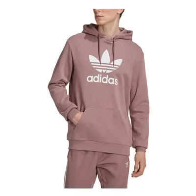 (L) Adidas MensTrefoil Fleece Hoodies Casual Pullover Sweatshirts