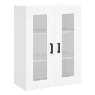 (white) vidaXL Wall Mounted Cabinet Storage Cabinet Side Cabinet White Engineered Wood