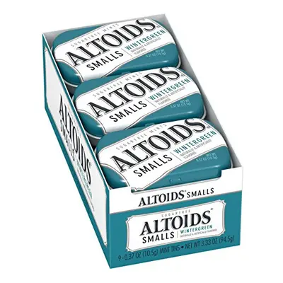 Altoids Smalls Wintergreen Sugarfree Mints, 0.37 Ounce (9 Packs)