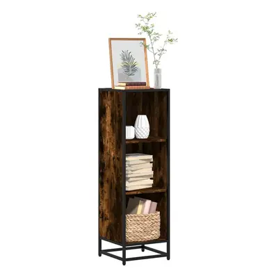 vidaXL Book Cabinet Smoked Oak 33.5x33x107.5 cm Engineered Wood