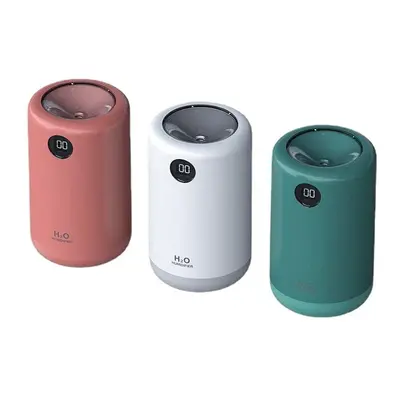 (Green) Portable Mini Desktop Air Humidifier Digital Display 50ml/h Gear USB Charging 2000mAh Lo