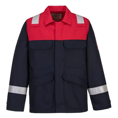 (XL, Navy) Portwest Mens Bizflame Plus Hi-Vis Jacket