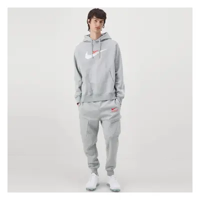 (Grey, M) Nike Mens Athletic Fleece Tracksuit Cargo Joggers Pullover Hoodie