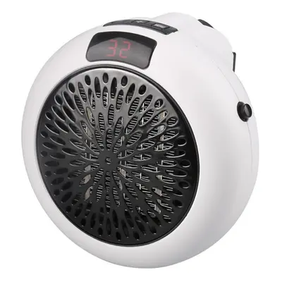 (White, UK) 900W Mini Portable Electric Heater Fan - Wall Outlet Warm Air Blower for Home & Offi