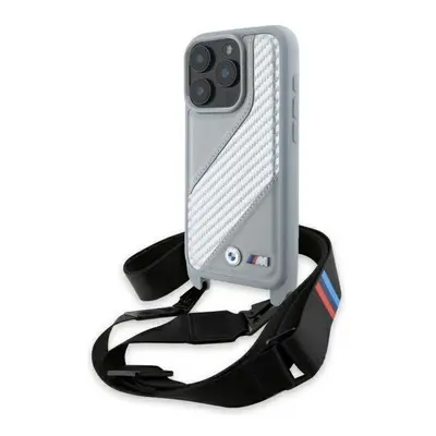 BMW Series Carbon Stripe & Strap Case for iPhone Pro 6.3" Grey - BMHCP16L23PSCCG