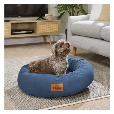 (Navy, Medium) Paws for Slumber Donut Pet Bed