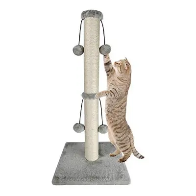 Dimaka 74cm Tall Cat Scratching Post, Scratch Post for Large Cats with Teasing Hanging Ball, Nat