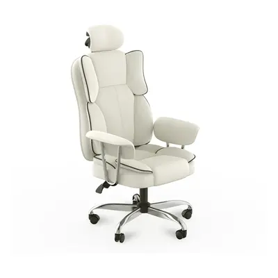 White Gaming Chair Recliner Home Office Computer Desk Seat 360Â° Swivel