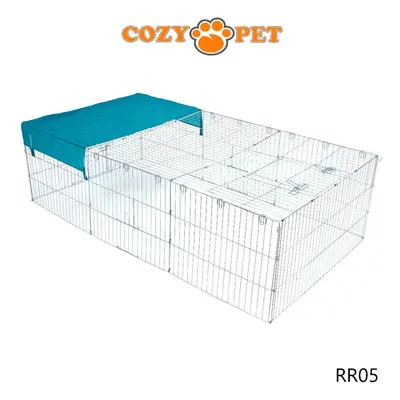 Rabbit Run Cozy Pet Galvanised for Outdoor Use Guinea Pig Playpen Hutch RR05