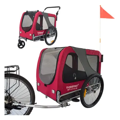 (Red/Black) Doggyhut Large Bike Dog Trailer & Stroller Pet Trailer in