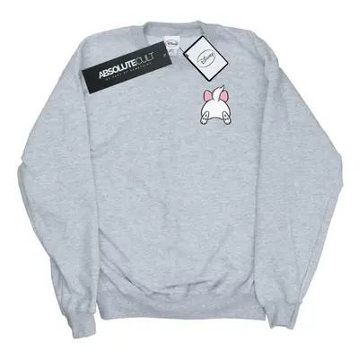 (M, Sports Grey) Disney Womens/Ladies Aristocats Marie Backside Breast Print Sweatshirt