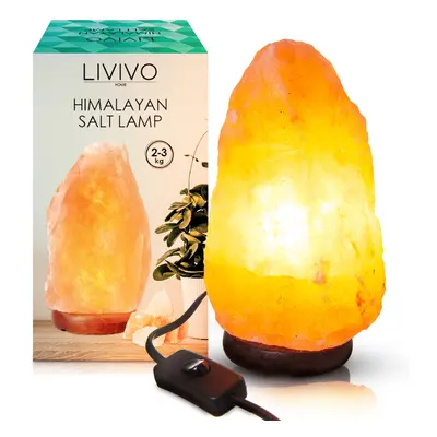 Livivo Premium Quality Natural Himalayan Electric Salt 3Kg Lamp Crystal Rock Salt Light 100% Aut