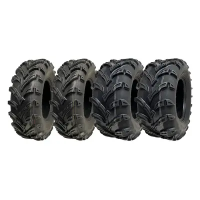 25x10.00-12 & 25x8.00-12 ATV Quad Tyres 6ply P377 E Marked Road Legal (Set of 4)