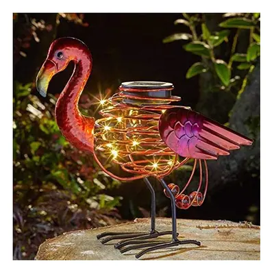 Flamingo Spiral Light Solar Hanging Lights Garden Outdoor Lighting